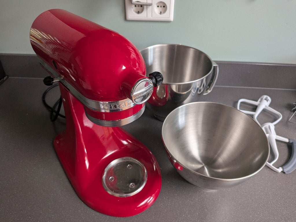 KitchenAid 5KSM175PS 4.8L keizerrood + ijsmaker en JP12A, Witgoed en Apparatuur, Keukenmixers, 4 liter of meer, Ophalen, Gebruikt