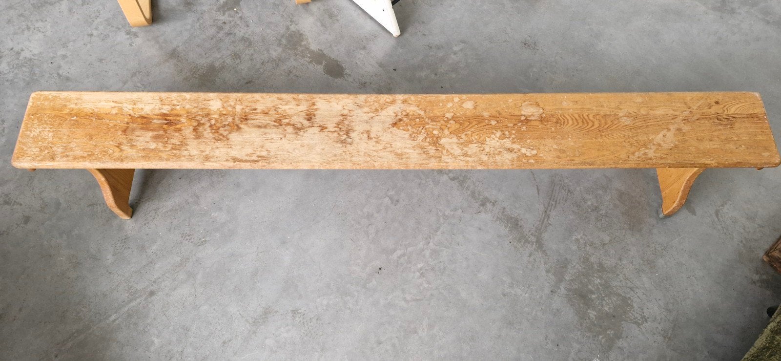 Vintage gymbank 220 cm lang, 30 cm hoog, Antiek en Kunst, Ophalen of Verzenden