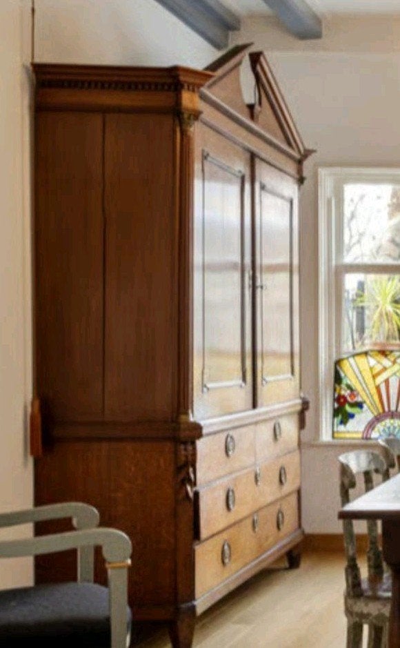Antiek Eikenhouten Kabinet Lodewijk de 16e, Antiek en Kunst, Ophalen of Verzenden