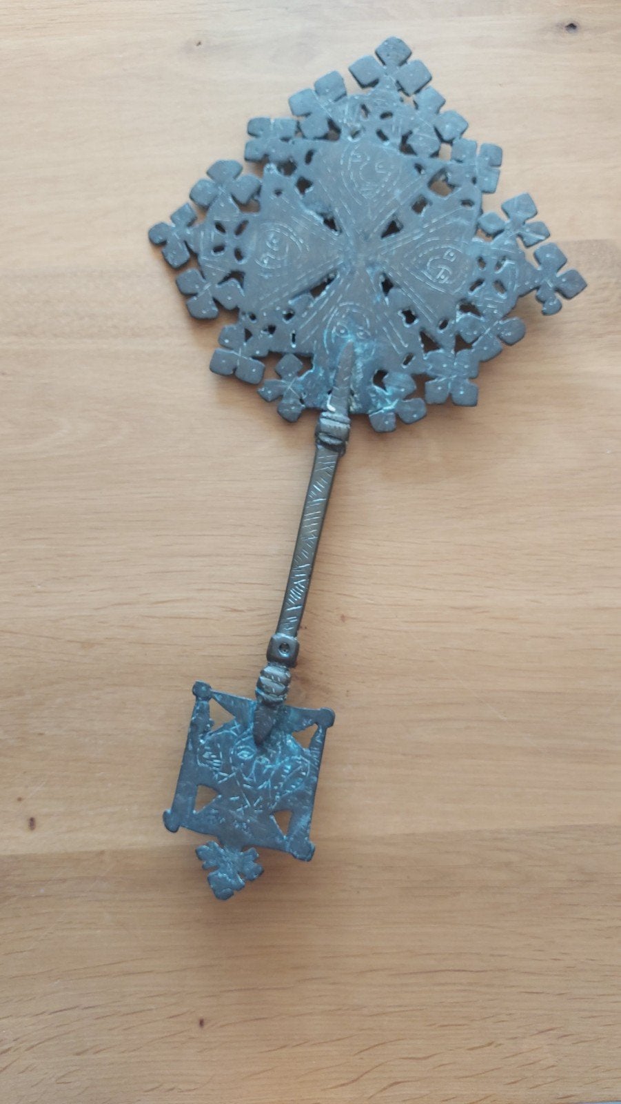 Antiek Ethiopisch Handkruis - Uniek Verzamelobject, Antiek en Kunst, Antiek | Religie, Ophalen of Verzenden