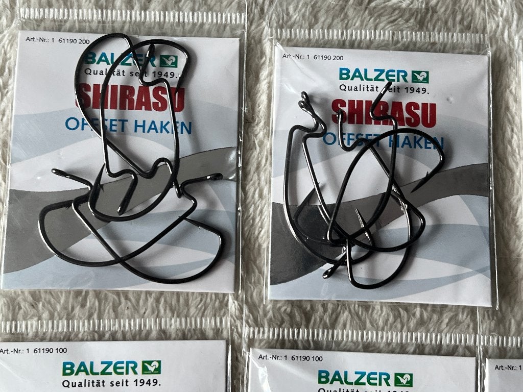 adv 64 / NIEUW mixset 6 pakjes dropshothaken BALZER, Watersport en Boten, Ophalen of Verzenden, Nieuw, Haak