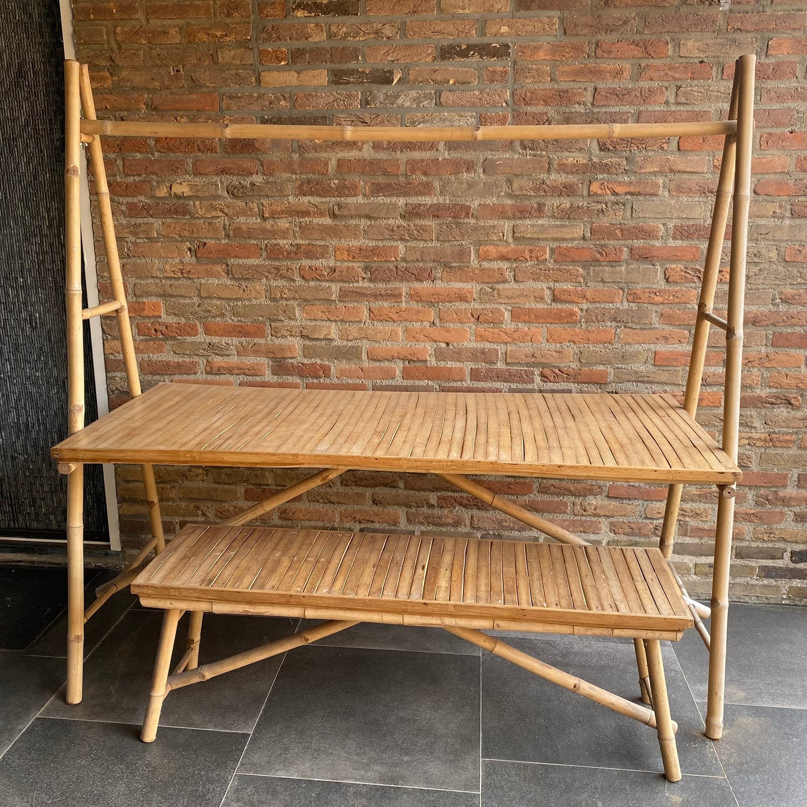 Bamboe tafel, Ophalen, Zo goed als nieuw, Hout