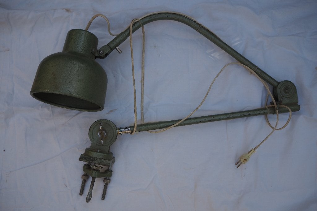 Industriële vintage lamp, Ophalen of Verzenden, Gebruikt, Metaal, E27 (groot)