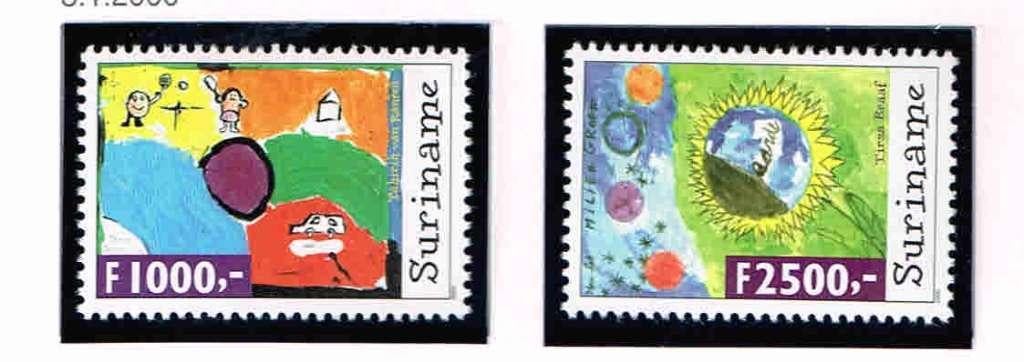 Suriname 2000Tekeningen 1053/54 /s6.6, Verzenden, Postfris