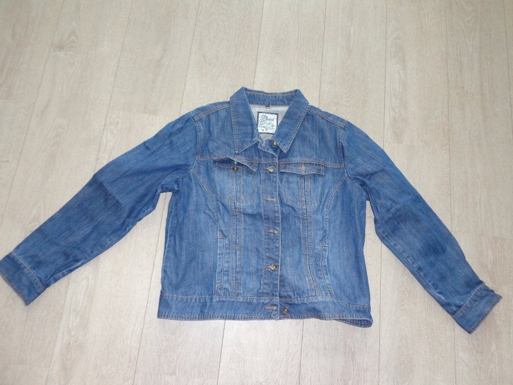 damesspijkerjas van Essentials Jeans, maat 42, Ophalen of Verzenden, Zo goed als nieuw, Maat 42/44 (L), Blauw