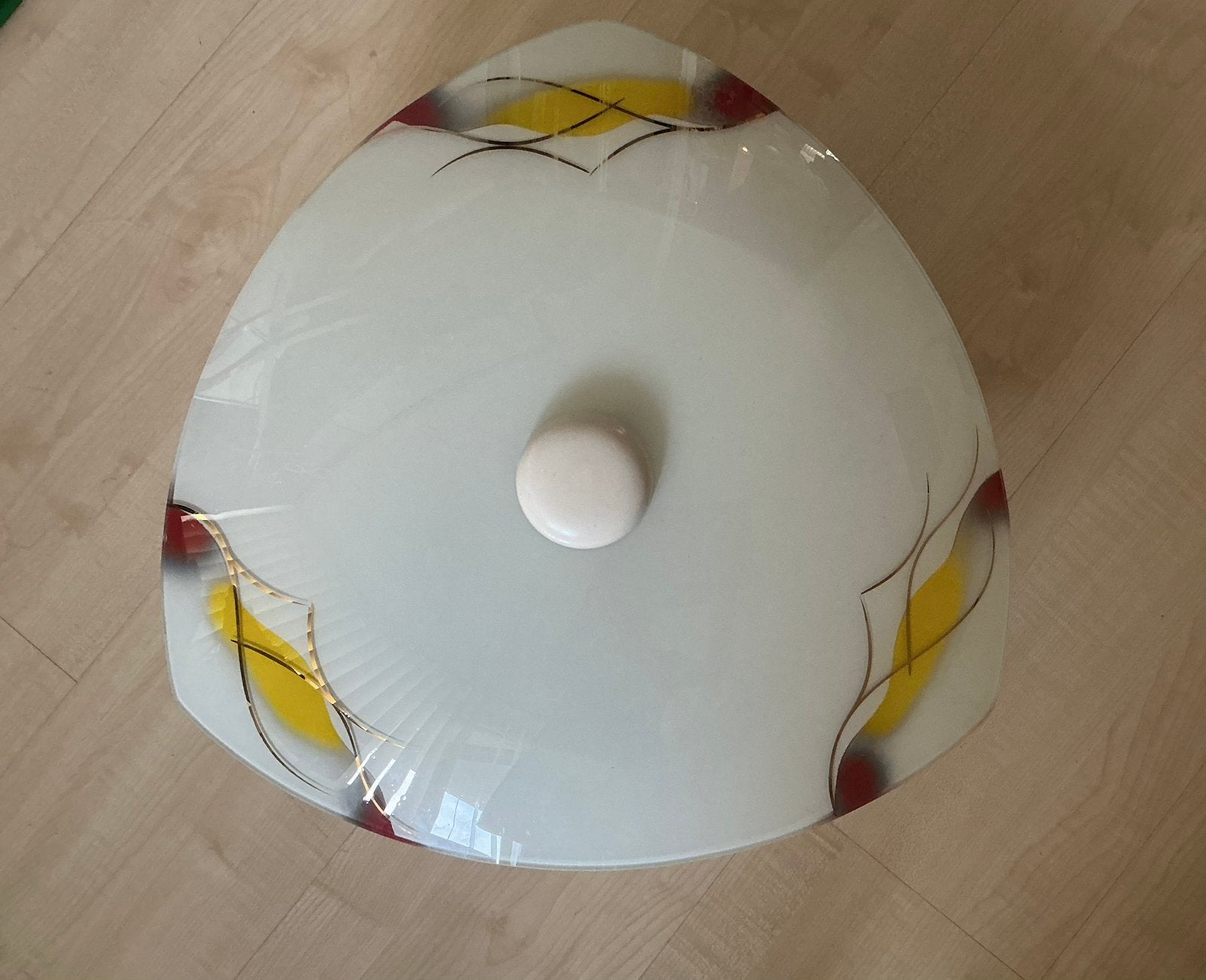 Jaren 50 Plafonniere, Ophalen, Zo goed als nieuw, Glas