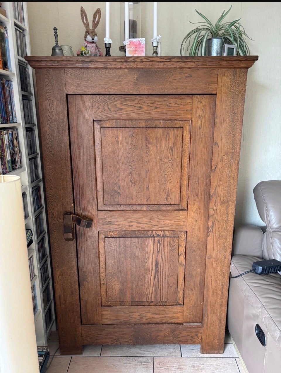 Eikenhouten kast van Meubelfabriek Oisterwijk, Ophalen, Gebruikt, 100 tot 150 cm, Eikenhout