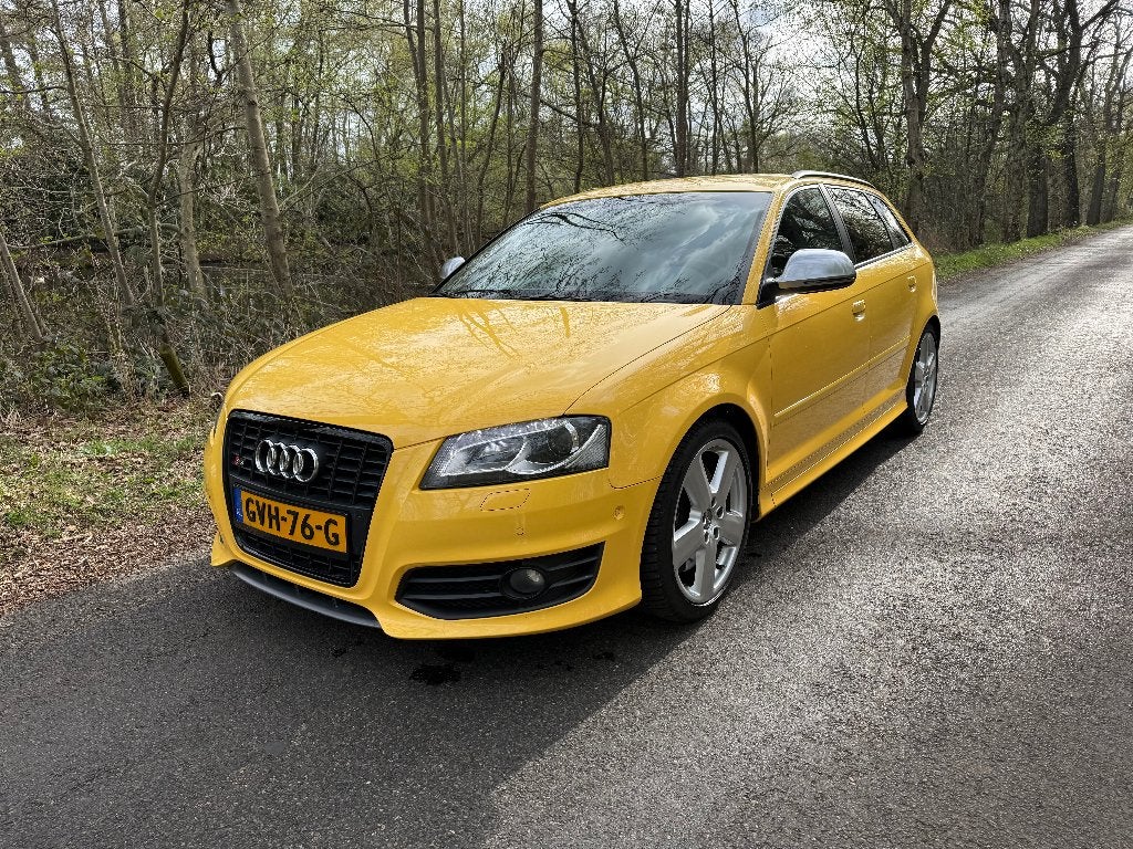 Audi S3 2.0 Tfsi 195KW Sportback Quattro 2009 Geel, Auto's, Audi, Zwart, 4 cilinders, 1984 cc, Automatische klimaatregeling