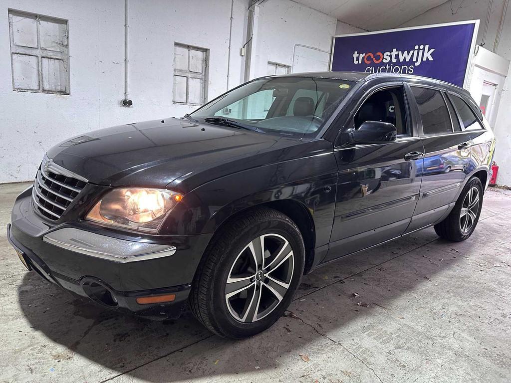 Chrysler - Pacifica - 3.5 V6 AUTOMAAT- 48-HBS-7- 2005, Auto's, Chrysler, Gebruikt, 700 kg, Zwart, 6 stoelen