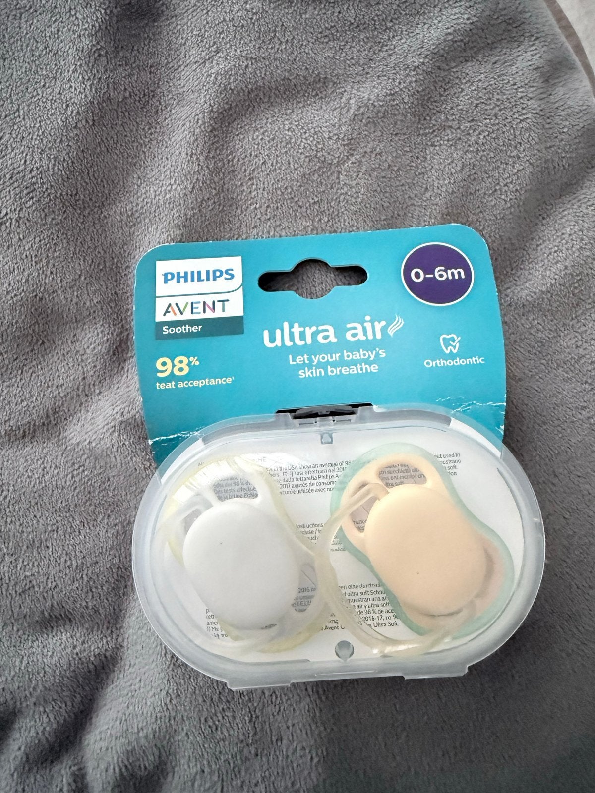 Philips Avent Ultra Air Fopspenen 0-6m (2 stuks), Ophalen of Verzenden, Nieuw