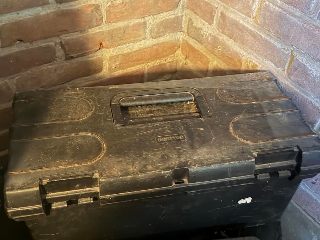 Gevulde Curver gereedschapskist met diverse tools, Doe-het-zelf en Verbouw, Gereedschapskisten, Ophalen, Gevuld, Gebruikt