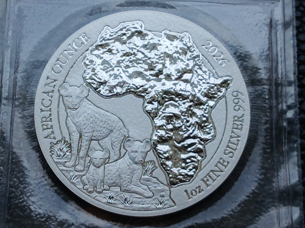 2026 Rwanda 1 oz zilveren Hyena, Ophalen of Verzenden, Overige landen, Zilver