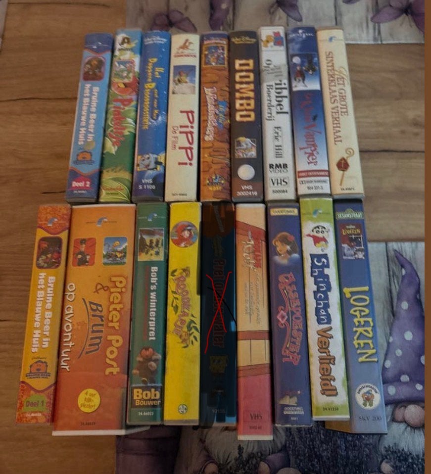 Grote collectie kinder VHS-banden, Cd's en Dvd's, VHS | Kinderen en Jeugd, Gebruikt, Tekenfilm, Alle leeftijden, Kinderprogramma's en -films