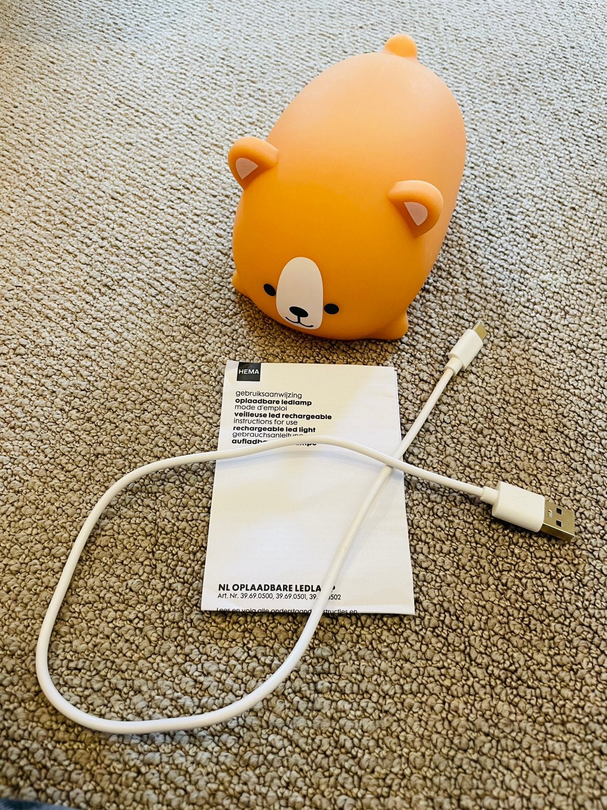 Cavia lamp - Hema oplaadbare led-lamp, Bruin, Ophalen of Verzenden, Zo goed als nieuw