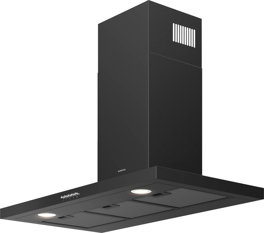 Inventum AKB9000ZWA Wandschouw afzuigkap Zwart, Witgoed en Apparatuur, Ophalen, Wandschouwkap, Zo goed als nieuw, 600 tot 800 m³ per uur