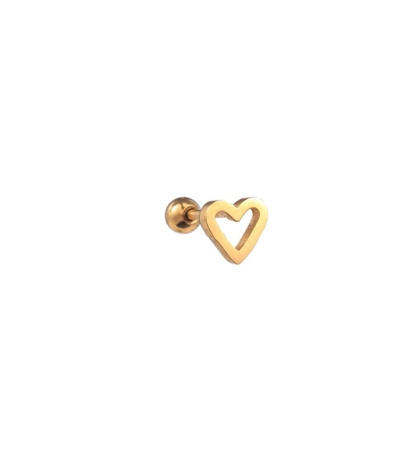 Twee Day & Eve flat piercings met open hartje, Sieraden, Tassen en Uiterlijk, Piercings, Ophalen of Verzenden, Zo goed als nieuw