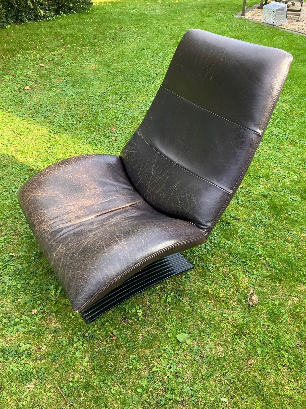 Artifort Wave Stoel Opknapper - Luxe Design Stoel, Ophalen, Gebruikt, 50 tot 75 cm, Leer