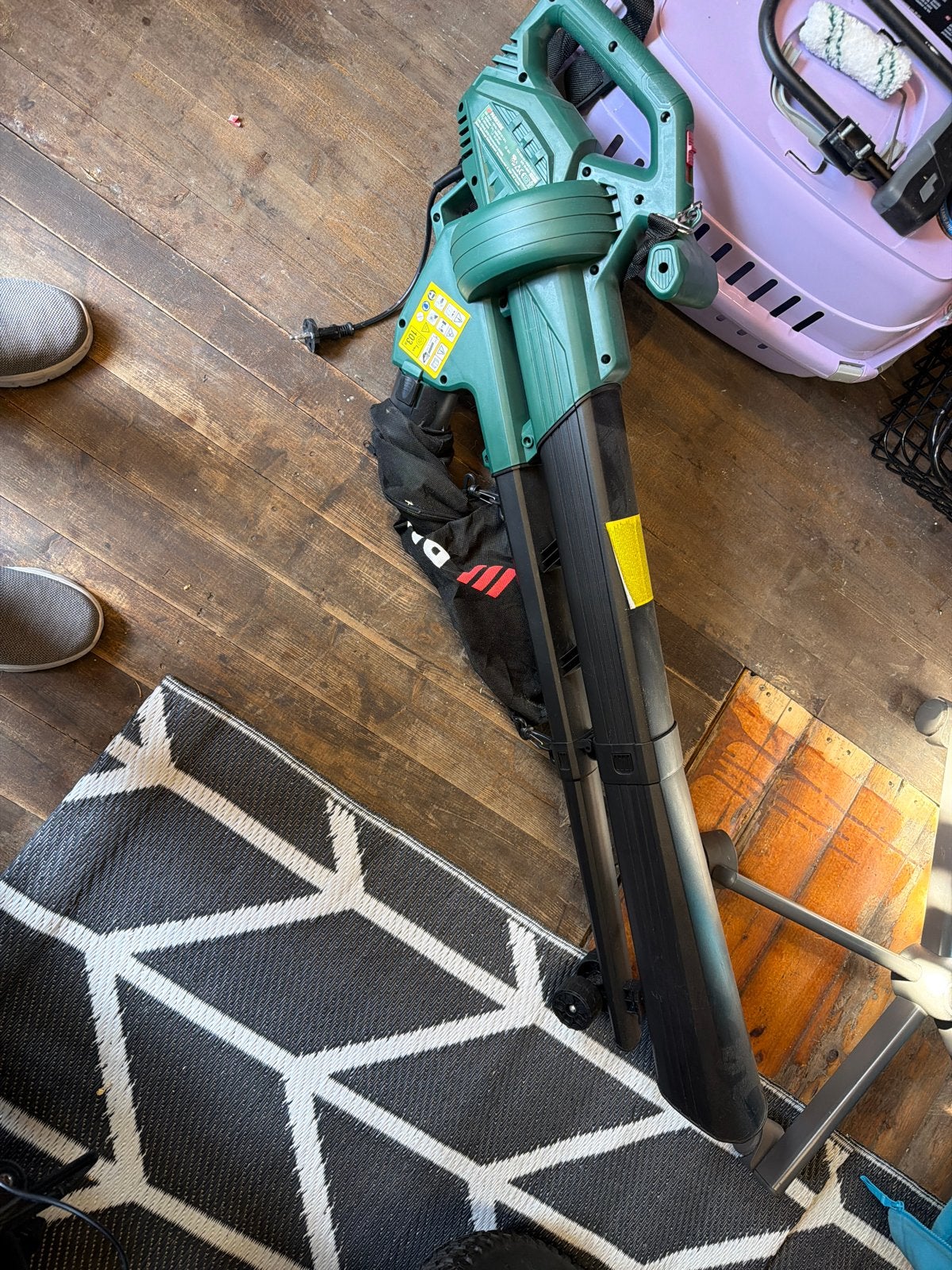 Parkside elektrische bladblazer met zuigfunctie, Handgedragen, Ophalen of Verzenden, Zo goed als nieuw, Met opvangzak
