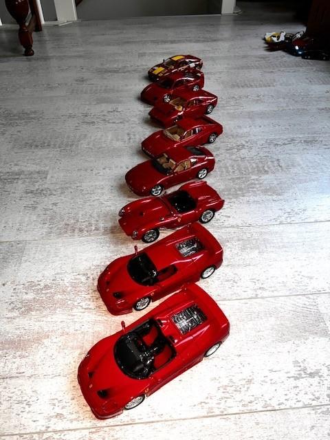 Complete collectie 6x Ferrari Bburago 1:18 – Made in Italy, Ophalen, Zo goed als nieuw, Auto, Bburago