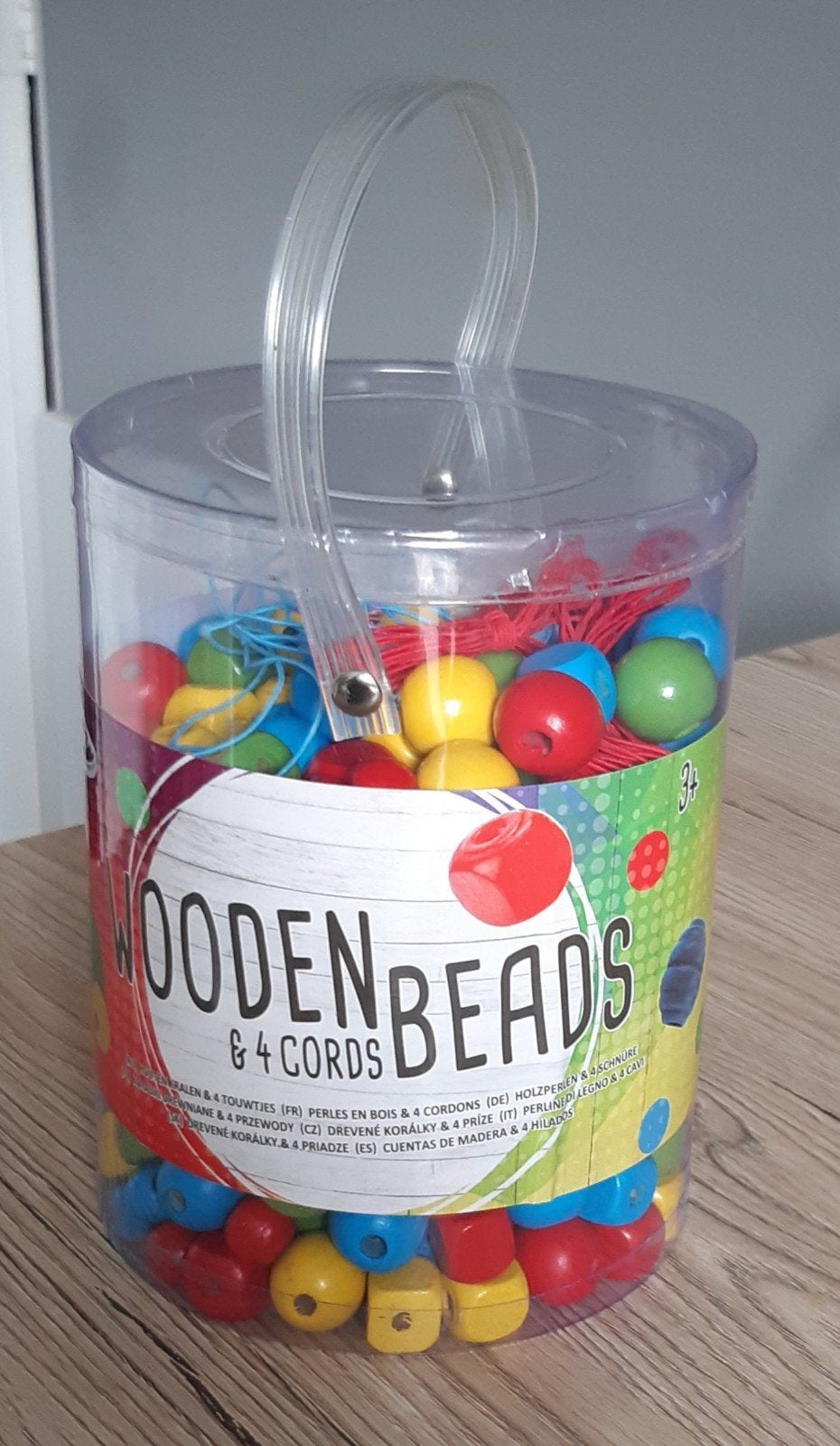 Houten kralen en touwtjes - Knutselset, Ophalen of Verzenden, Zo goed als nieuw, Knutselen