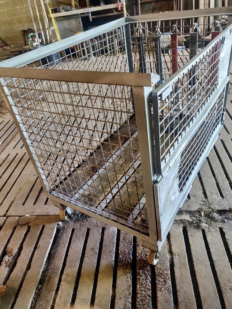 gitterbox op wielen, Ophalen, 100 cm of meer, 60 cm of meer, 50 cm of meer