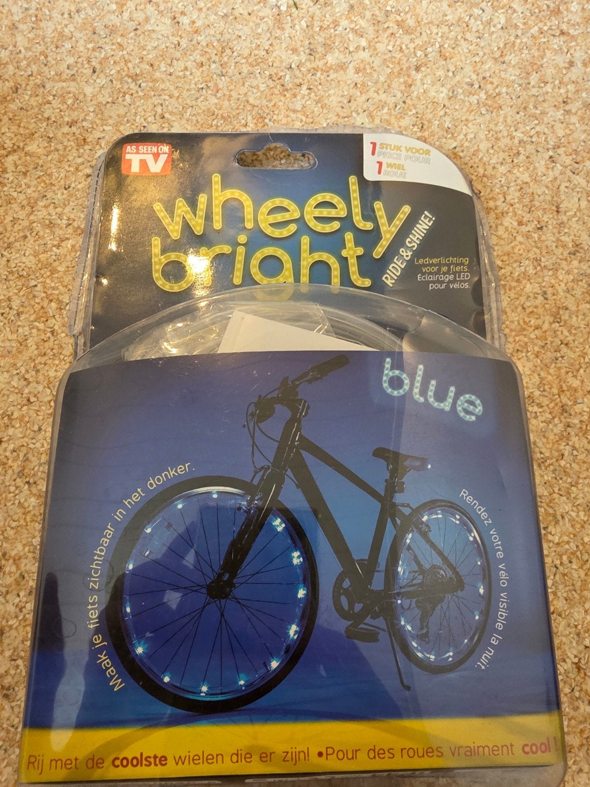 Wheely Bright LED fietsverlichting blauw, fietslamp, Waterbestendig, Nieuw, Ophalen of Verzenden, Batterij