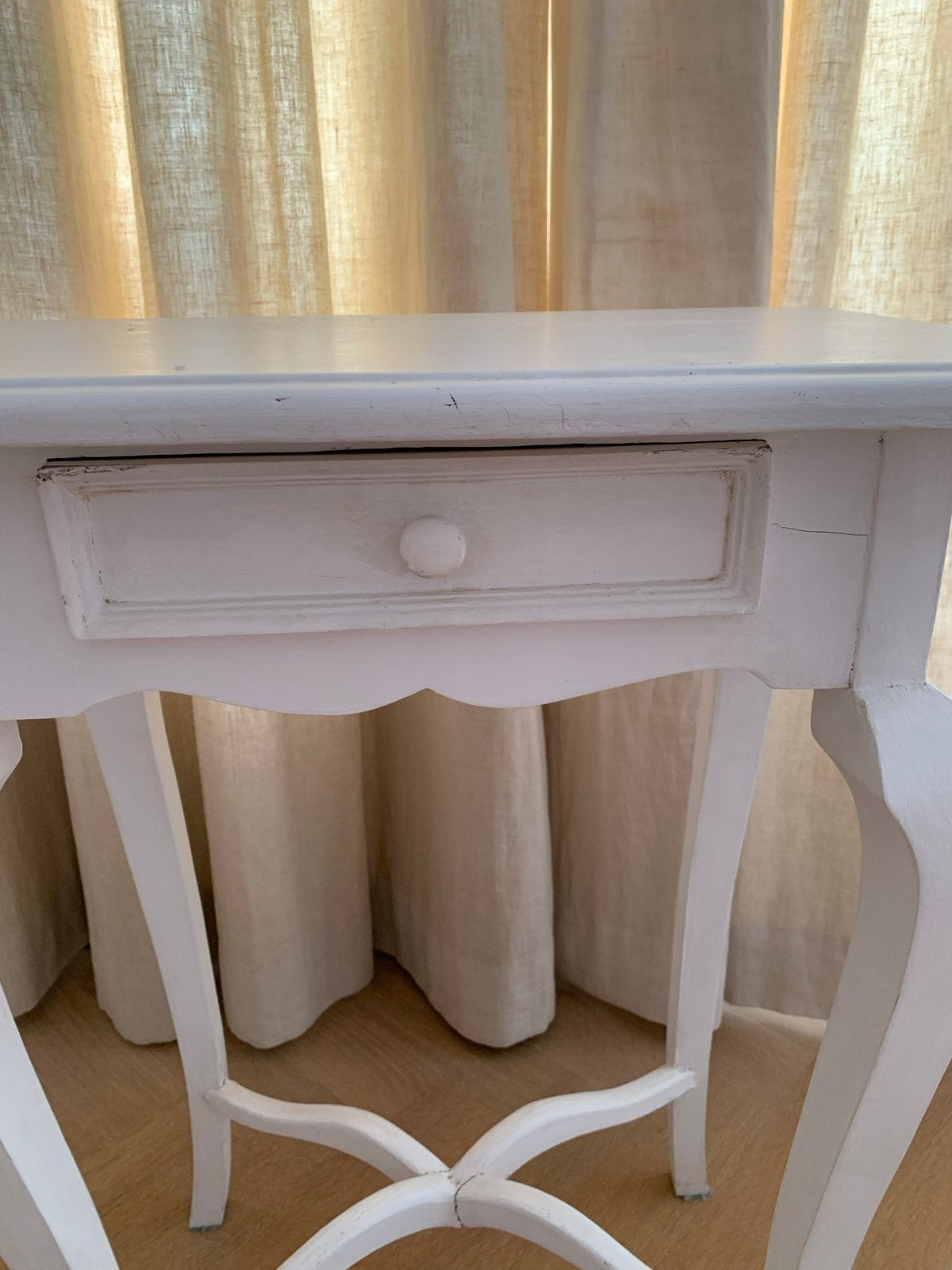Nachtkastjes, whitewash met lade, landelijke stijl, Ophalen, Gebruikt, Minder dan 45 cm, 70 cm of meer