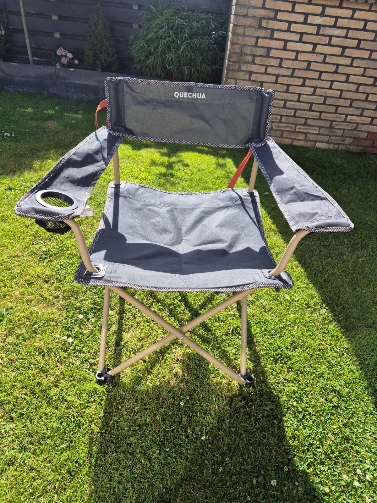 Opvouwbare campingstoel XL met armleuningen, Ophalen, Zo goed als nieuw, Campingstoel