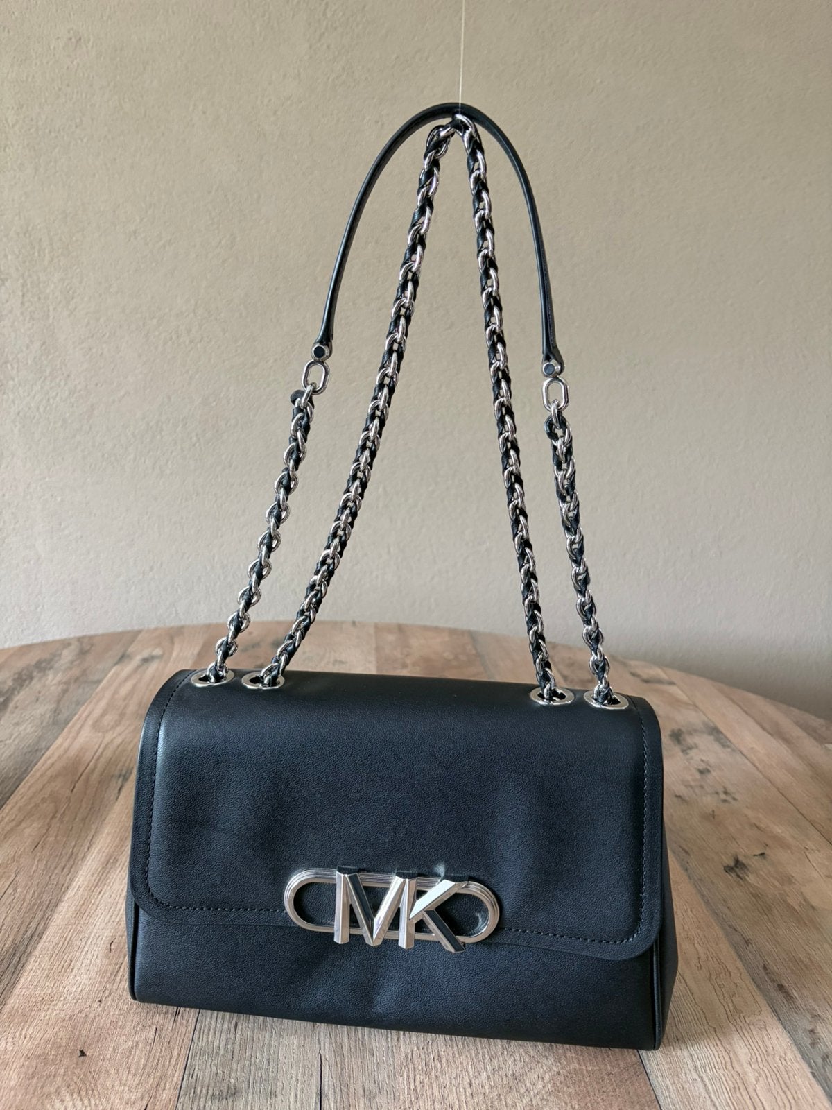 Michael Kors Parker chain, zwart, Ophalen of Verzenden, Zo goed als nieuw, Zwart, Handtas