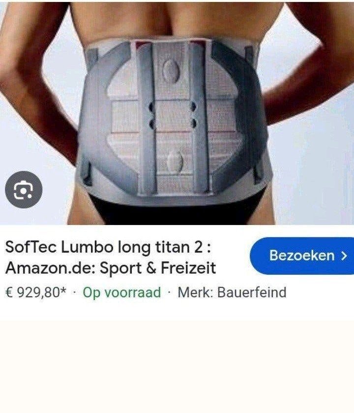 brace voor rug Softec Lumbo L3, Ophalen of Verzenden
