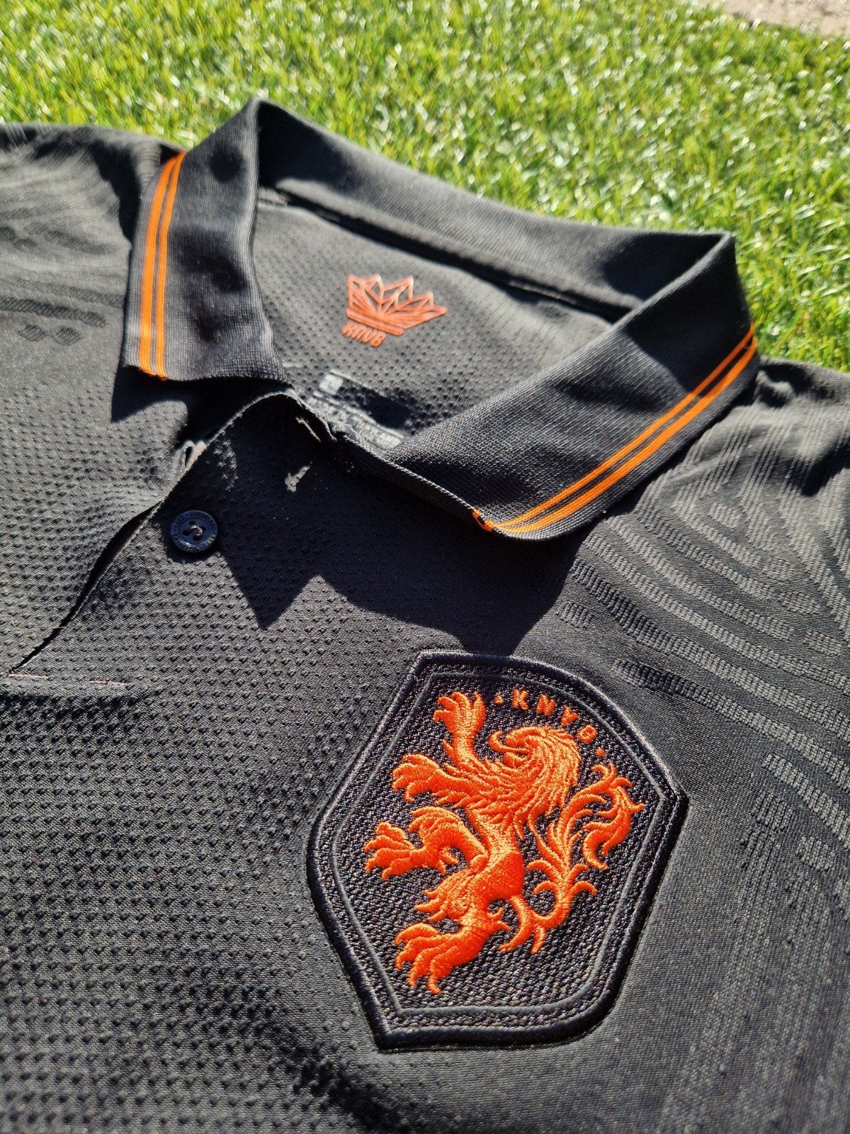 Nederlands elftal uitshirt 2020 KNVB spelersversie shirt, Maat 52/54 (L), Zwart, Nike, Ophalen of Verzenden