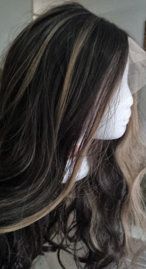 Lace-wig, bruin/blond 24/26 inch, Ophalen of Verzenden, Nieuw, Pruik of Haarverlenging