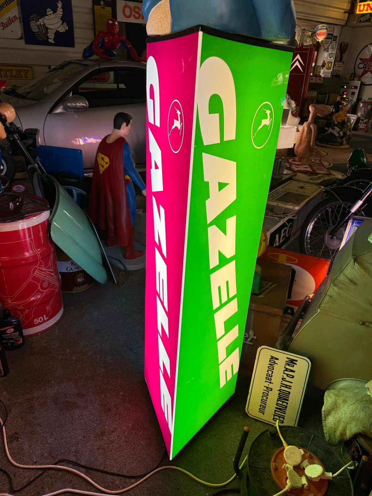 Gazelle fietsen reclame lichtbak, Ophalen, Gebruikt, Lichtbak of (neon) lamp