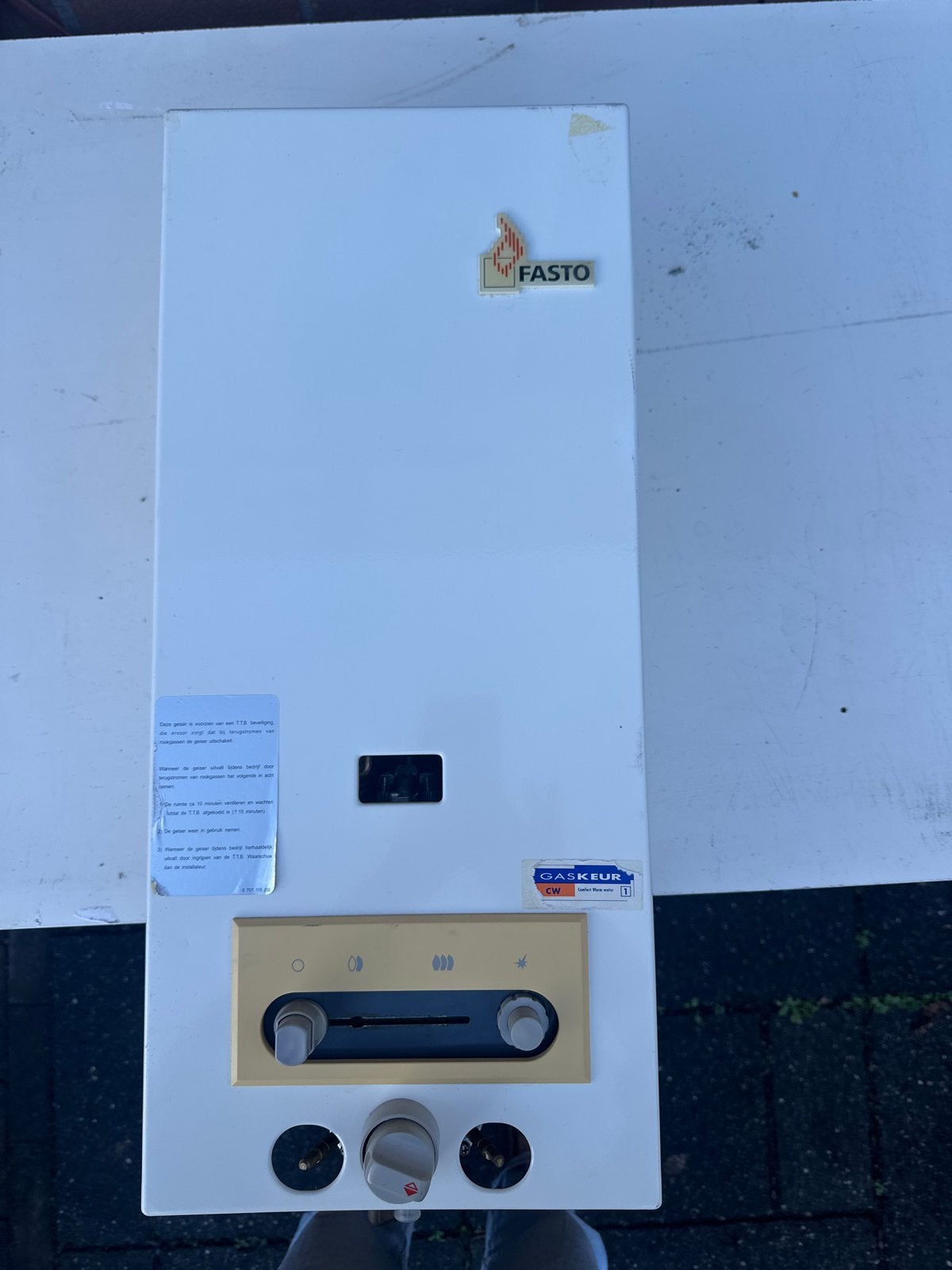 FASSTO Geiser Type F 1450 - Aardgas, Ophalen, Gebruikt, Aardgas, Geiser