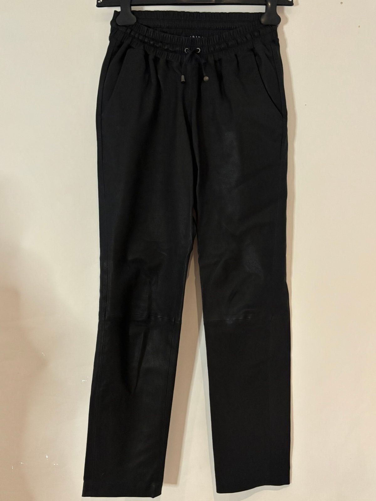 Ibana leren broek met elastiek band maat 36, ., Zwart, Ophalen of Verzenden, Zo goed als nieuw