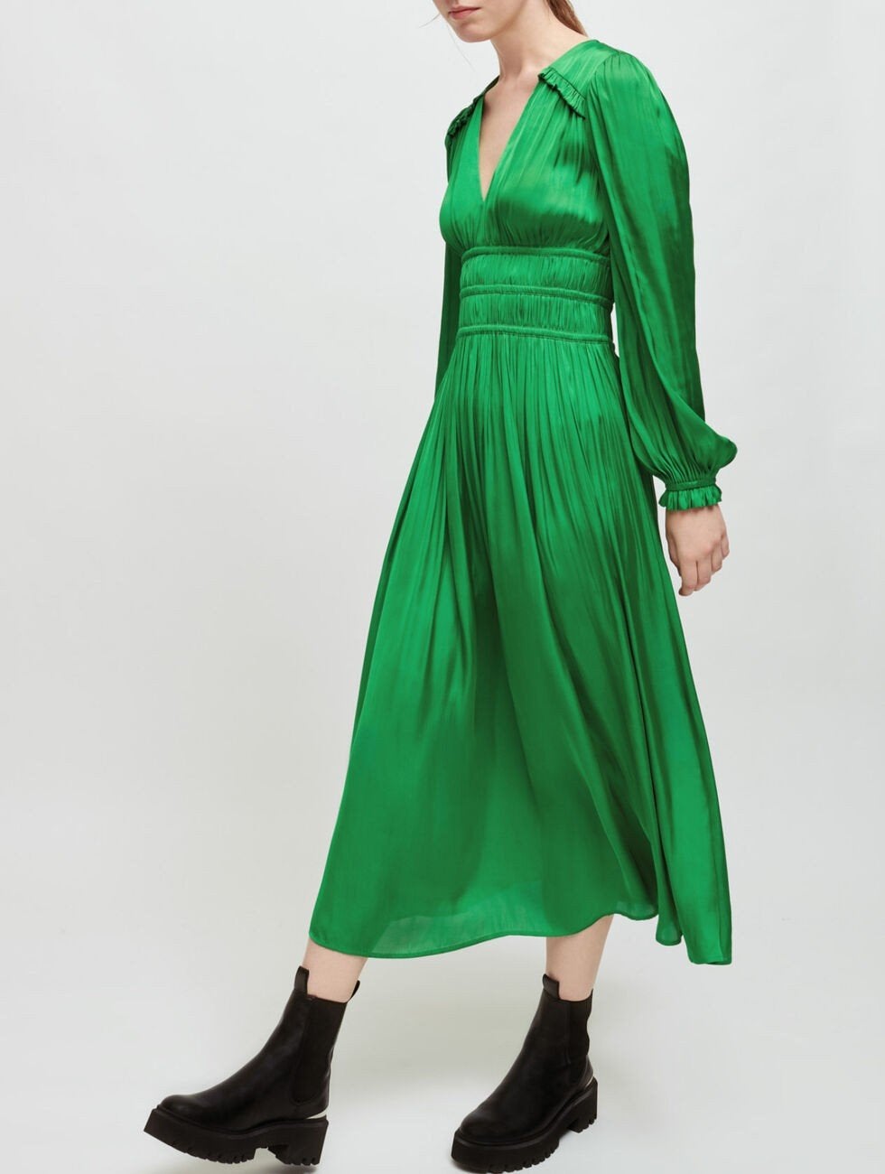 maje jurk met lange mouwen, Kleding | Dames, Jurken, Ophalen of Verzenden, Maat 36 (S), Maje, Zo goed als nieuw