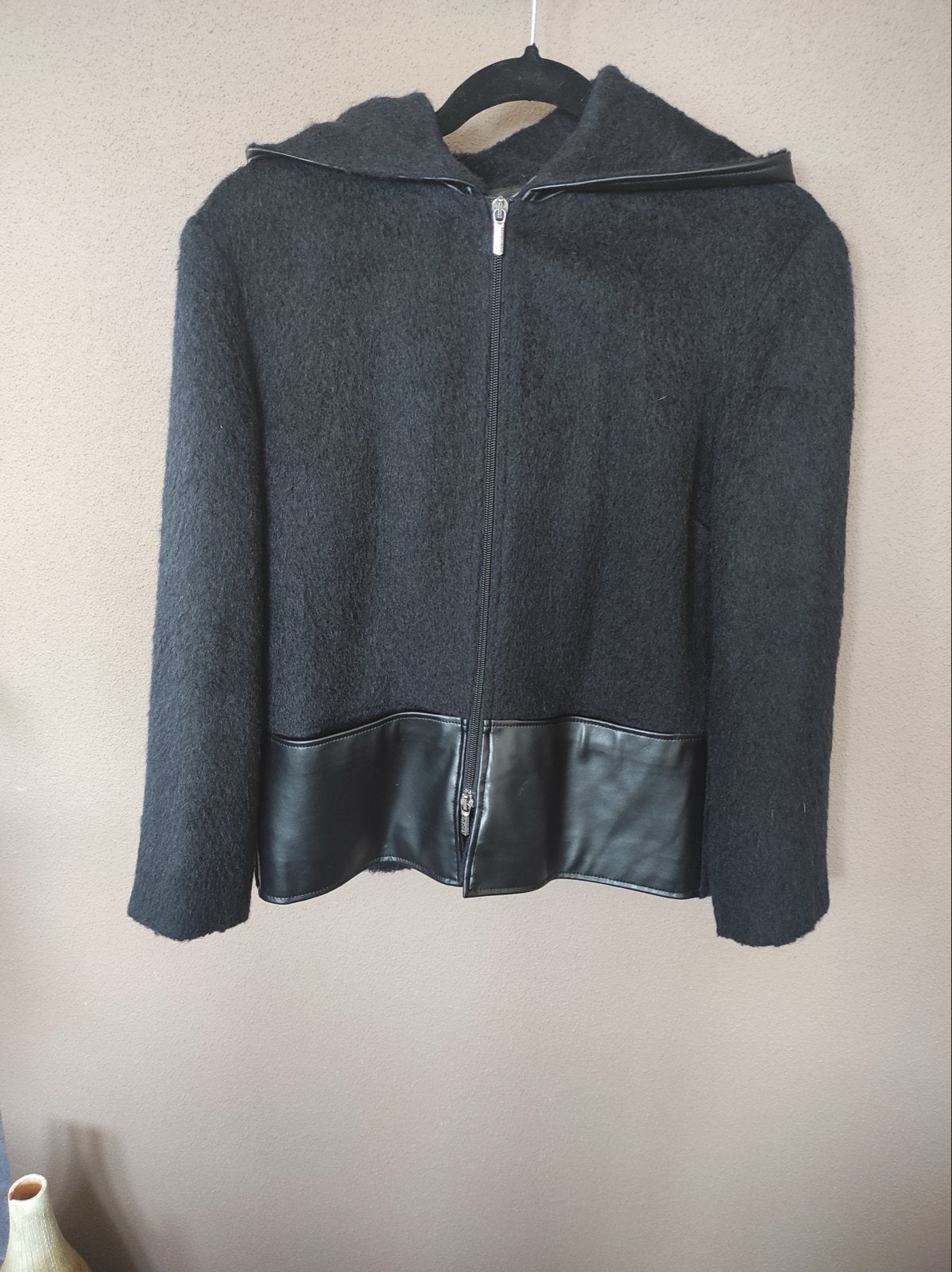 Versace Jeans Couture wollen jasje met skai details, Ophalen of Verzenden, Maat 38/40 (M), Zwart