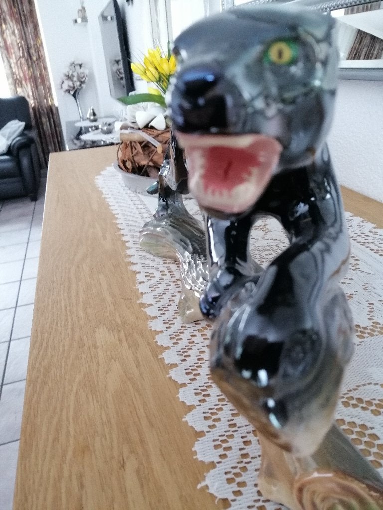 Panter zwart antiek sublieme staat zie alle foto,s, Huis en Inrichting, Woonaccessoires | Overige, Vintage, Meerkleurig, Ophalen of Verzenden