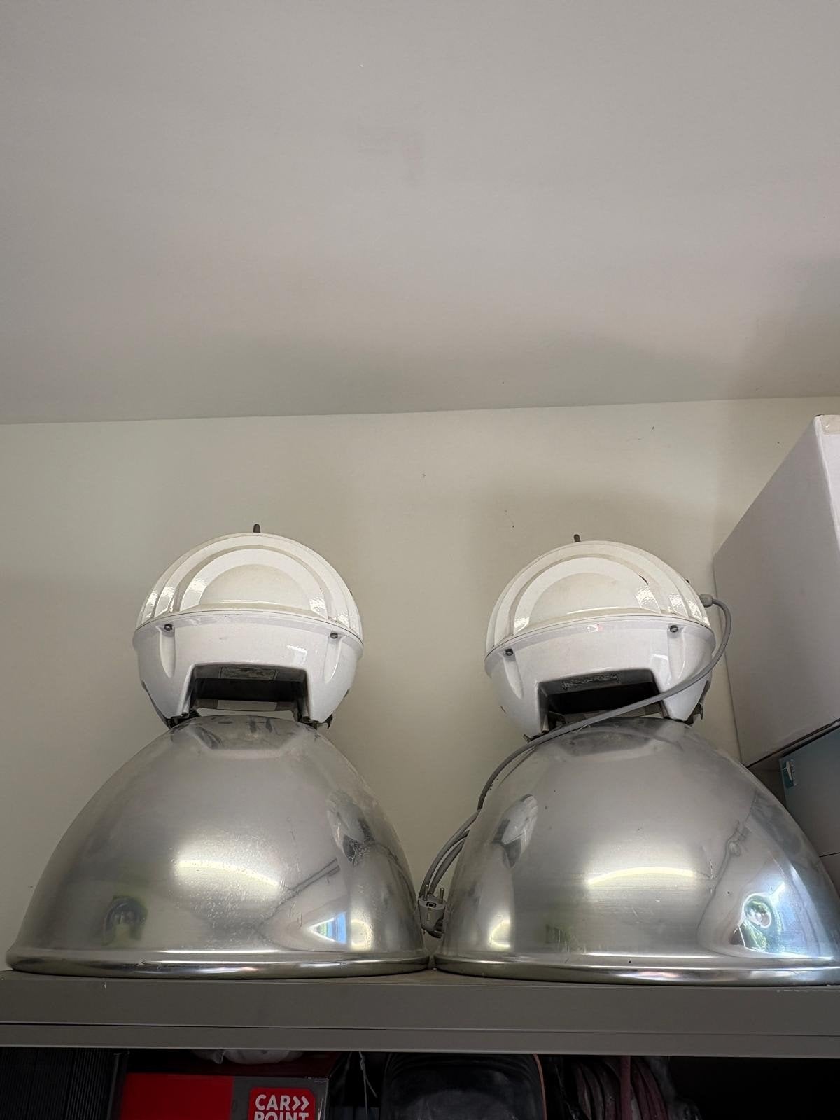 2x Industriële hanglampen - Hoogbouwlampen, Ophalen of Verzenden, Gebruikt