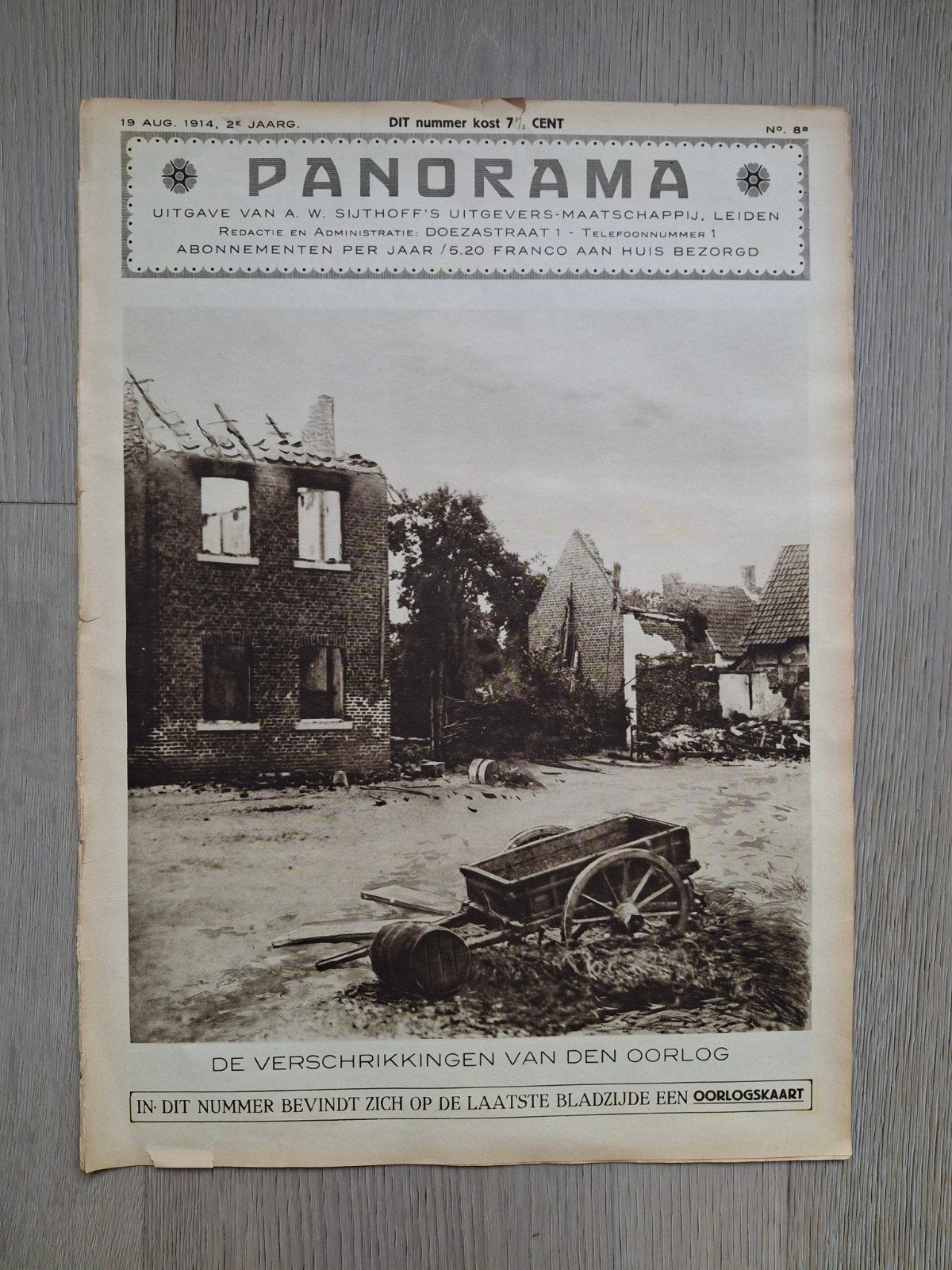 WOI PANORAMA 19 augustus 1914, Ophalen of Verzenden, Landmacht, Nederland