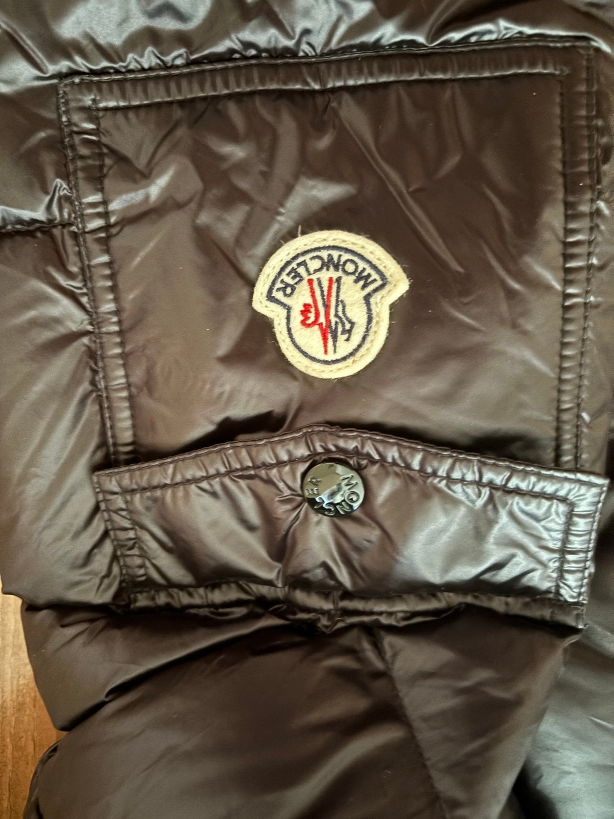 Moncler Puffer Jas Zwart - maat 3 (L), Ophalen, Zo goed als nieuw, Maat 42/44 (L), Zwart