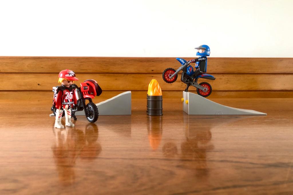 Playmobil Motorcross Stunt, Ophalen of Verzenden, Zo goed als nieuw