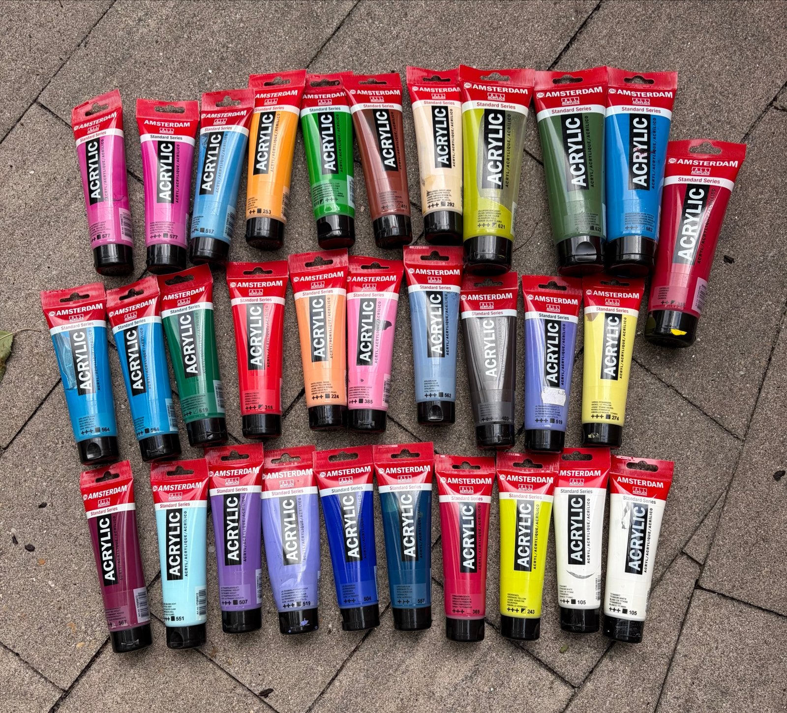 Grote partij Amsterdam acrylverf - Gebruikt, enkel ophalen, Hobby en Vrije tijd, Schilderen, Ophalen, Gebruikt, Acrylverf