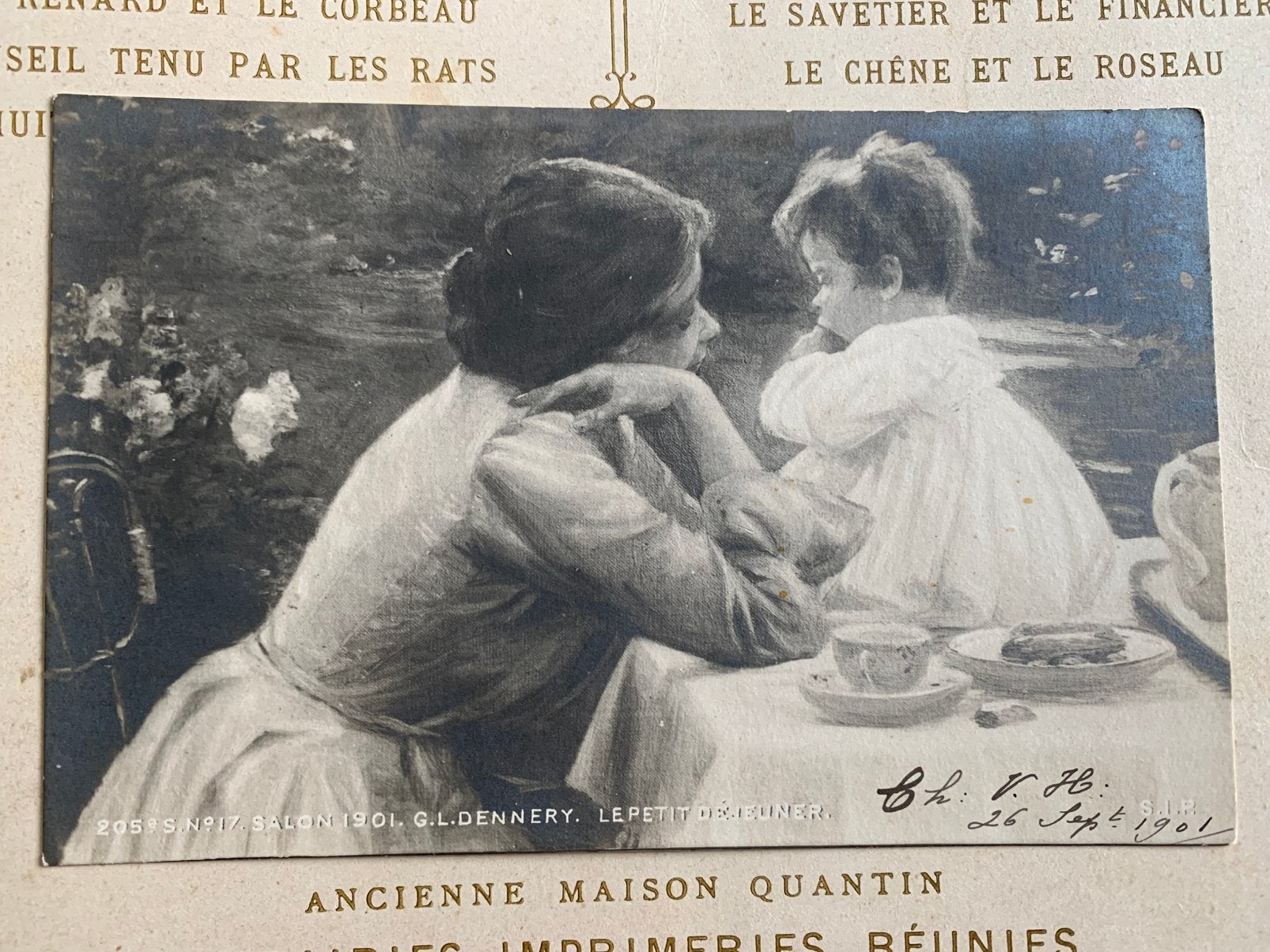 26-9-1901 Salon - Le petit Dejeuner - G.L. Dennery (KK), Ophalen of Verzenden, Voor 1920, Gelopen, Kinderen