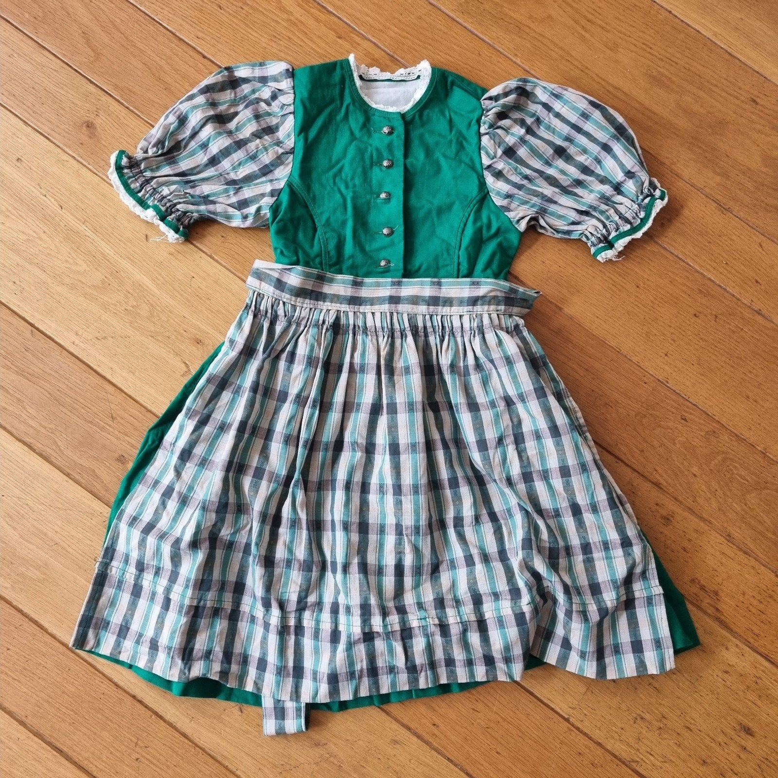 Vintage Dirndl mt 104 - 116 oktoberfeest blouse schort, Ophalen of Verzenden, Zo goed als nieuw, Meisje, Jurk of Rok