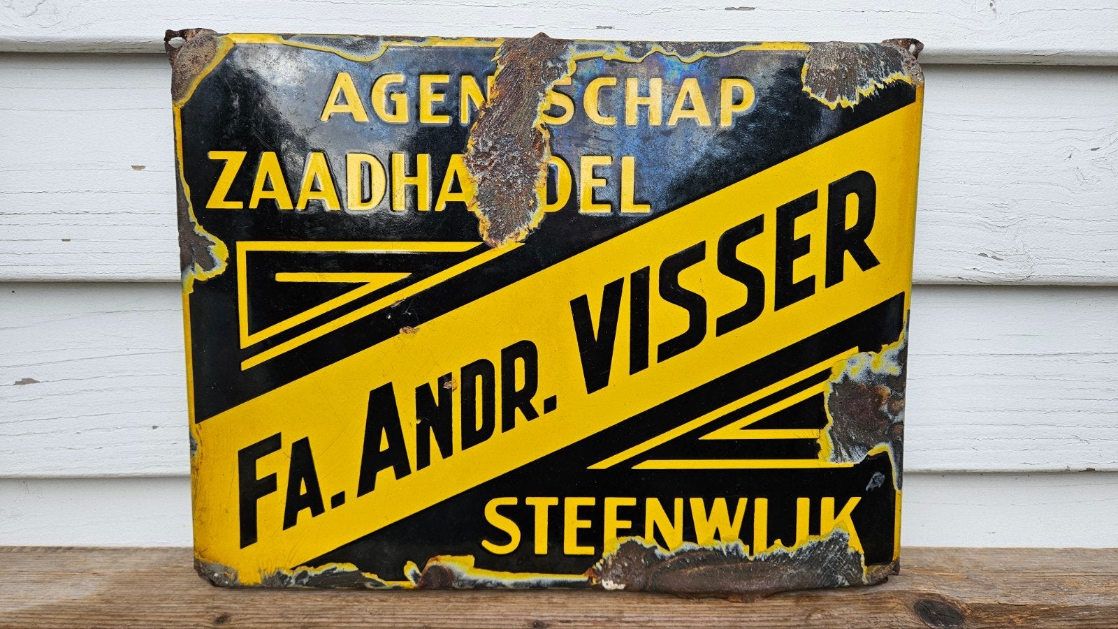 Emaille Reclamebord, Ophalen of Verzenden, Gebruikt, Reclamebord