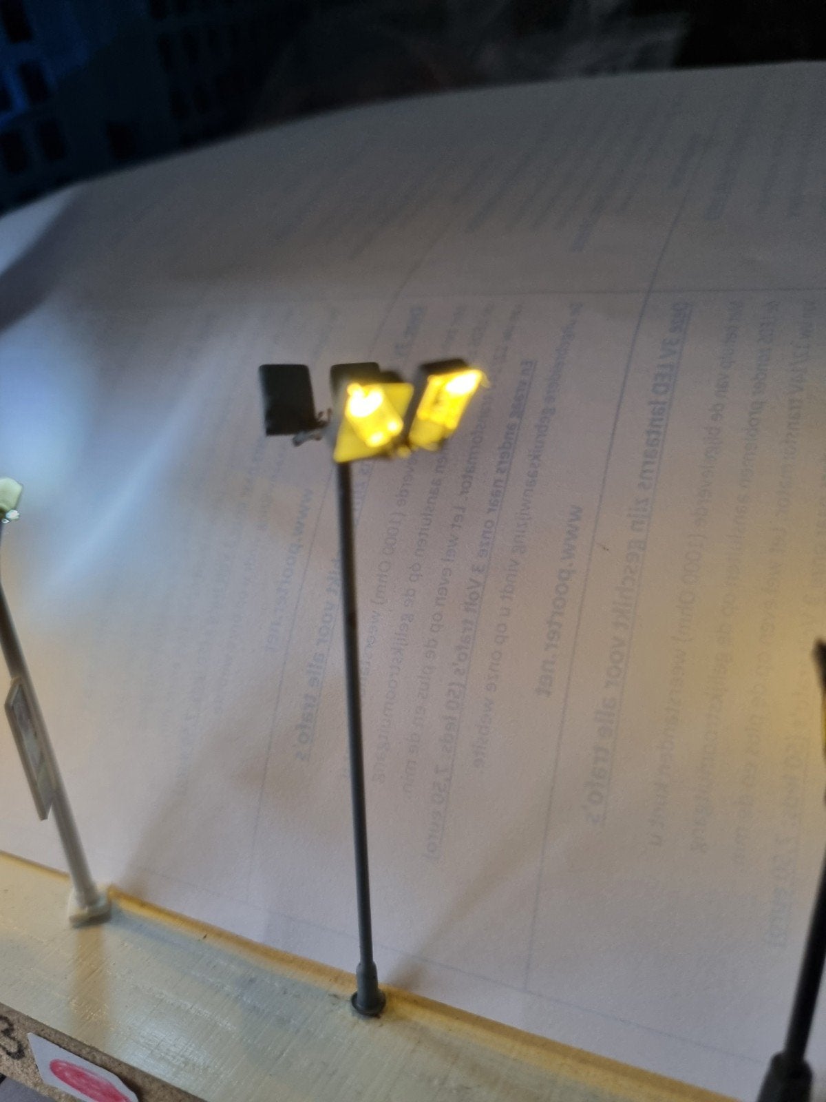 Miniatuur LED Straatverlichting - Donkergrijs (3V), Overige merken, Gelijkstroom of Wisselstroom, Brug, Tunnel of Gebouw, Nieuw