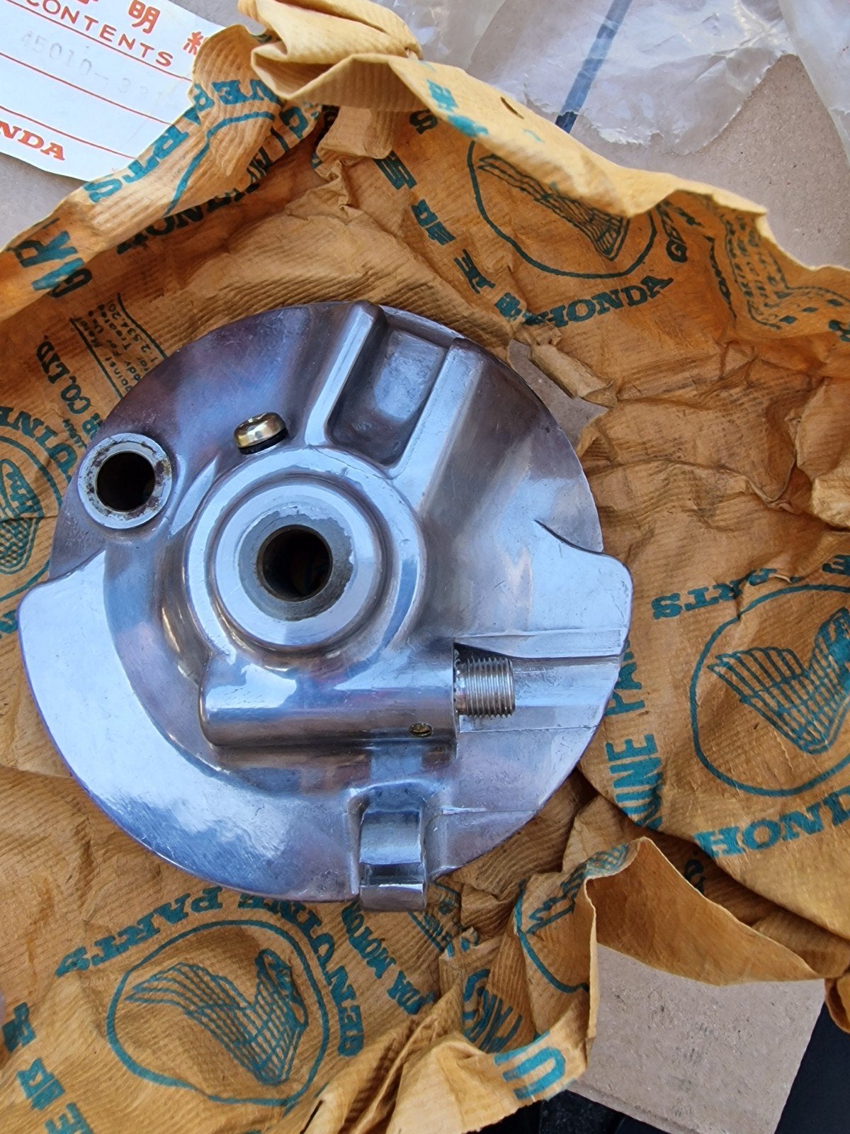 Honda SL125 Remankerplaat voorwiel, New Old Stock!, Ophalen, Nieuw, Overige typen, Overige merken