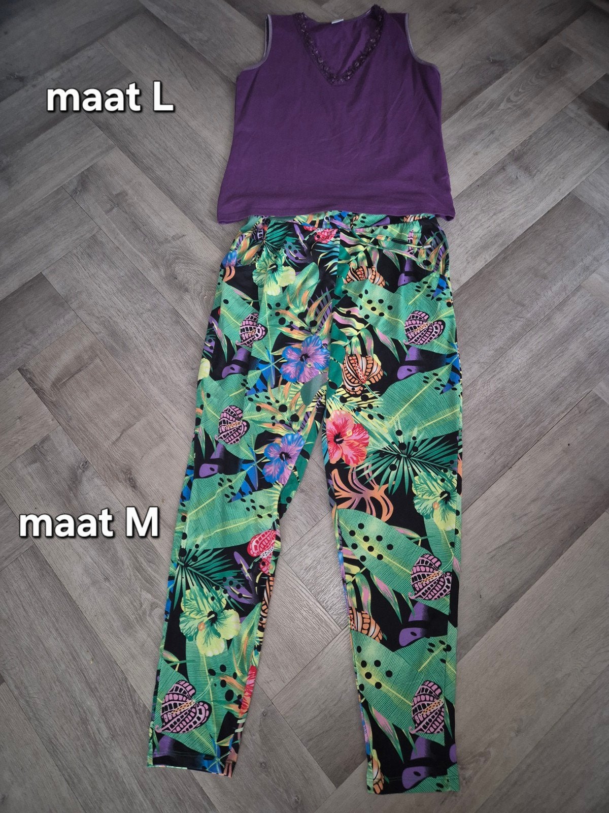 Shirt met pailletten en broek met elastische tailleband, Ophalen of Verzenden, Zo goed als nieuw, Zwart, Lang