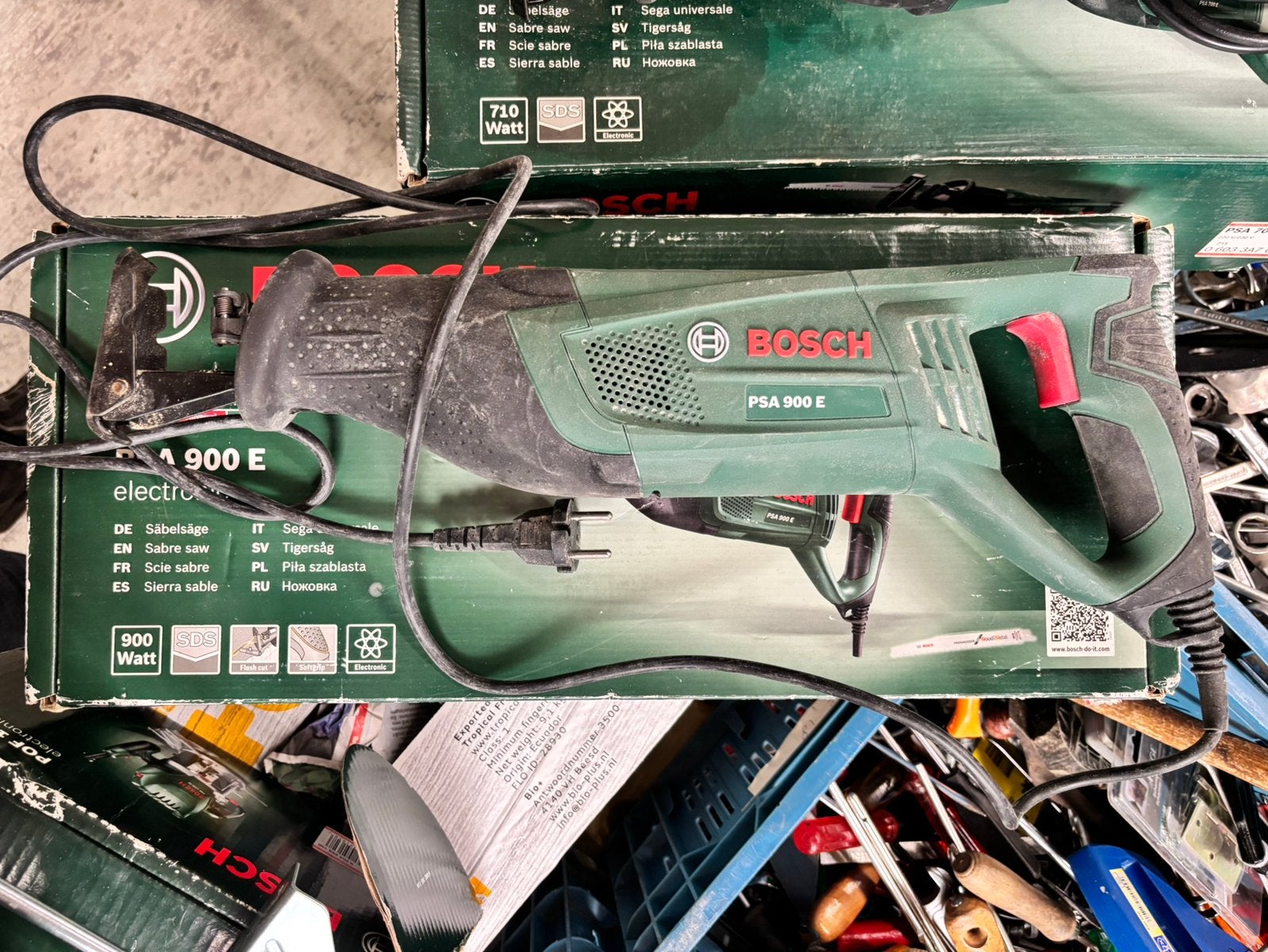 Reciprozaag bosch PSA 900 E, Doe-het-zelf en Verbouw, Ophalen, 70 mm of meer, 600 tot 1200 watt, Zo goed als nieuw